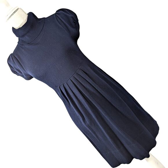 DEREK HEART! ADORABLE BLACK KNIT, COWL NECK, SHORT SLEEVE SWEATER DRESS! SZ M - Picture 1 of 8